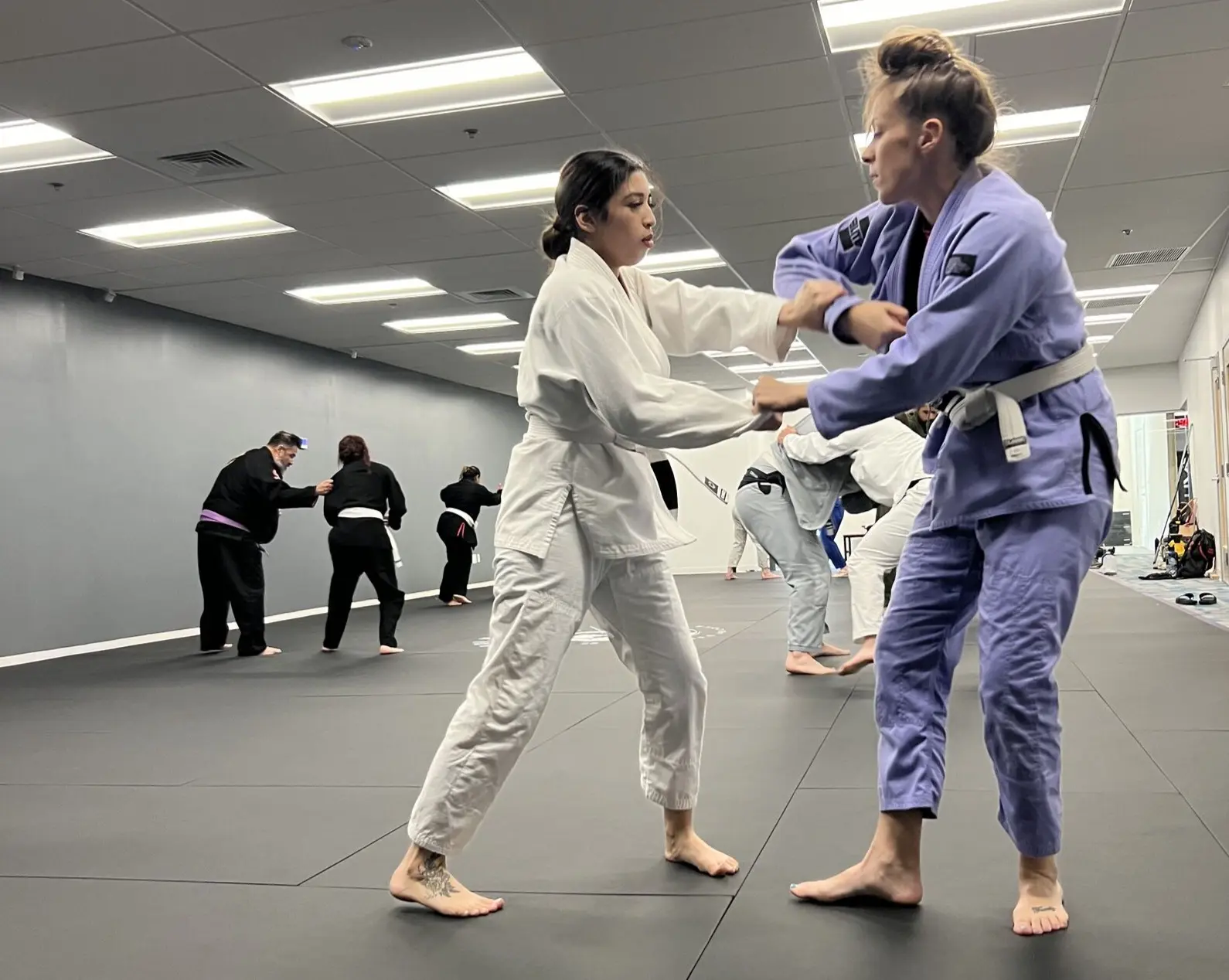 Adult martial arts standup drilling at Dark Matter near Mesa