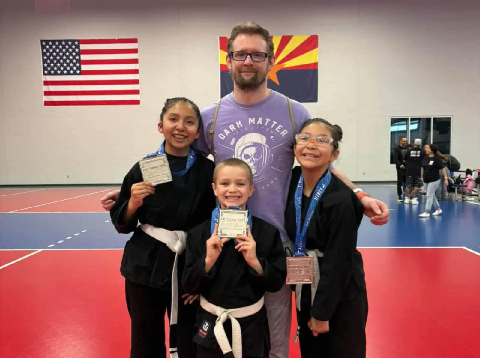 Dark Matter Cadets competition team with medals in Arizona